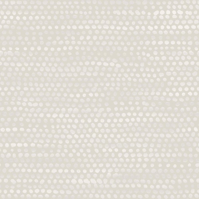 Tempaper Metallic Pearl Grey Moire Dots Removable Peel and Stick Wallpaper, 20.5 in X 16.5 ft, Made in the USA - Image 1